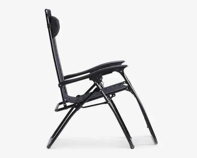 Havestol med nakkepude og fodstøtte