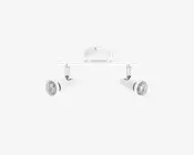 Spot 2xGU10 hvid L.25,6 cm