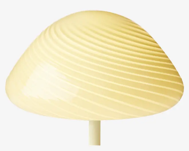 Bordlampe Mini Mus creme H.17 cm 
