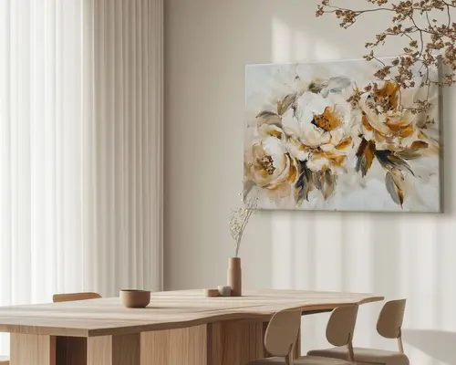 Maleri blomst 80x120 cm