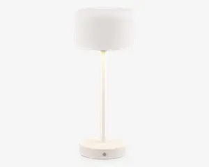 Bordlampe Jeff mat hvid H.30 cm 
