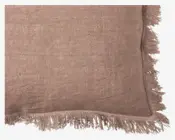 Pude Hør/Bomuld Med Fryns Rose 