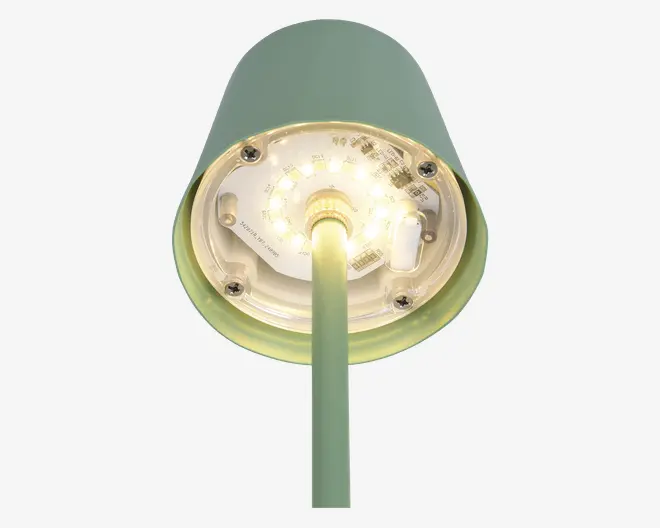 Bordlampe Diaz pistacie grøn H.21 cm 