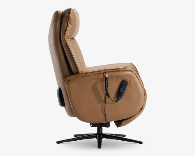 Drejestol m/indbygget skammel og 0-gravity