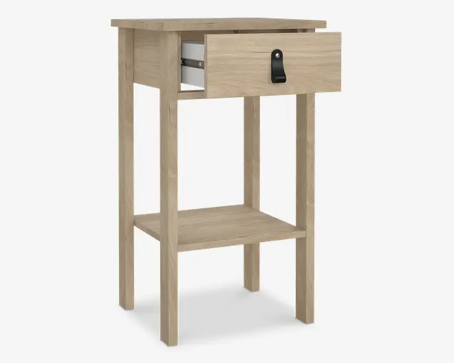 Sengebord Madrid eg med 1 skuffe