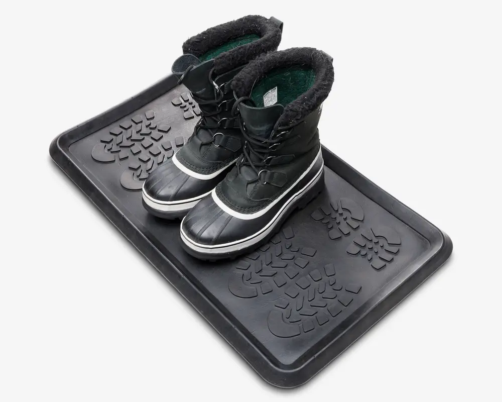 Skobakke Gummi Sort 40x70 cm