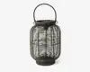 Lanterne solcelle sort H.30 cm 