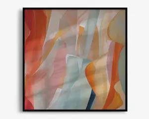 Billede Brun Lines 90x90 cm