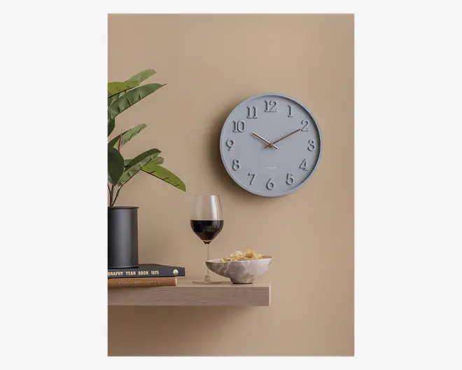 Vægur Calma grå Ø.30 cm 