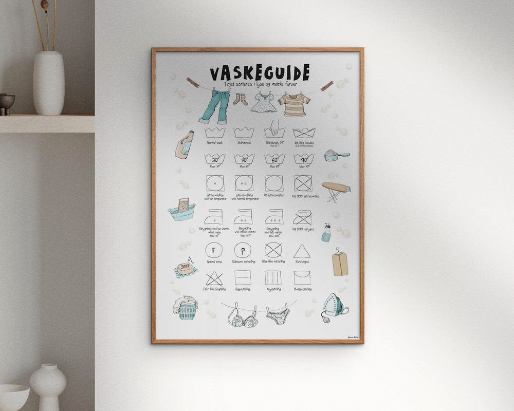 Plakat Vaskeguide A5