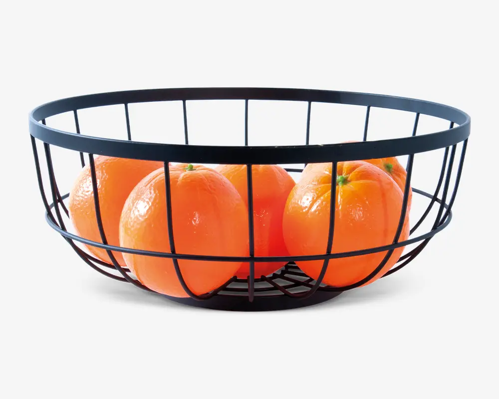 Frugtskål metal sort Ø.28 cm  