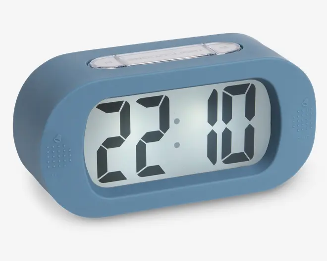 Vækkeur silikone blå H.7 cm 