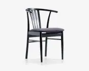 Spisebordsstol i sortlakeret bøg