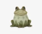 Keramik frø grøn H.7.5 cm