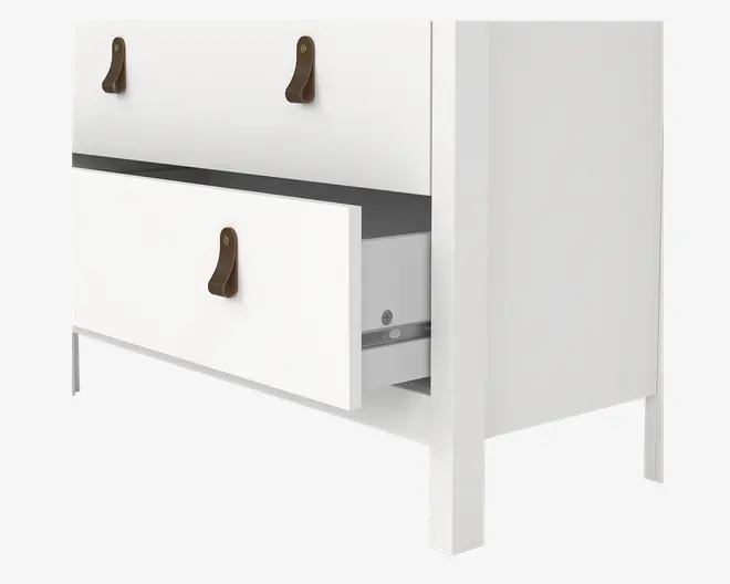 Kommode Madrid med 5 skuffer hvid