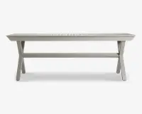 Havebord alu med udtræk Cremefarvet