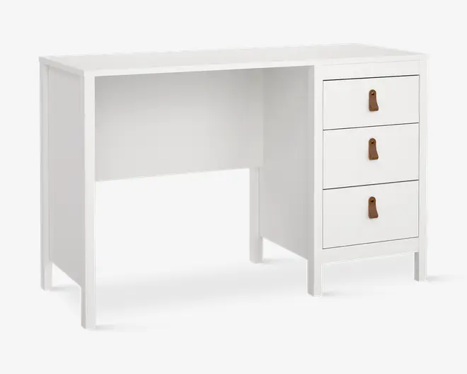 Skrivebord Madrid hvid kunstfiner