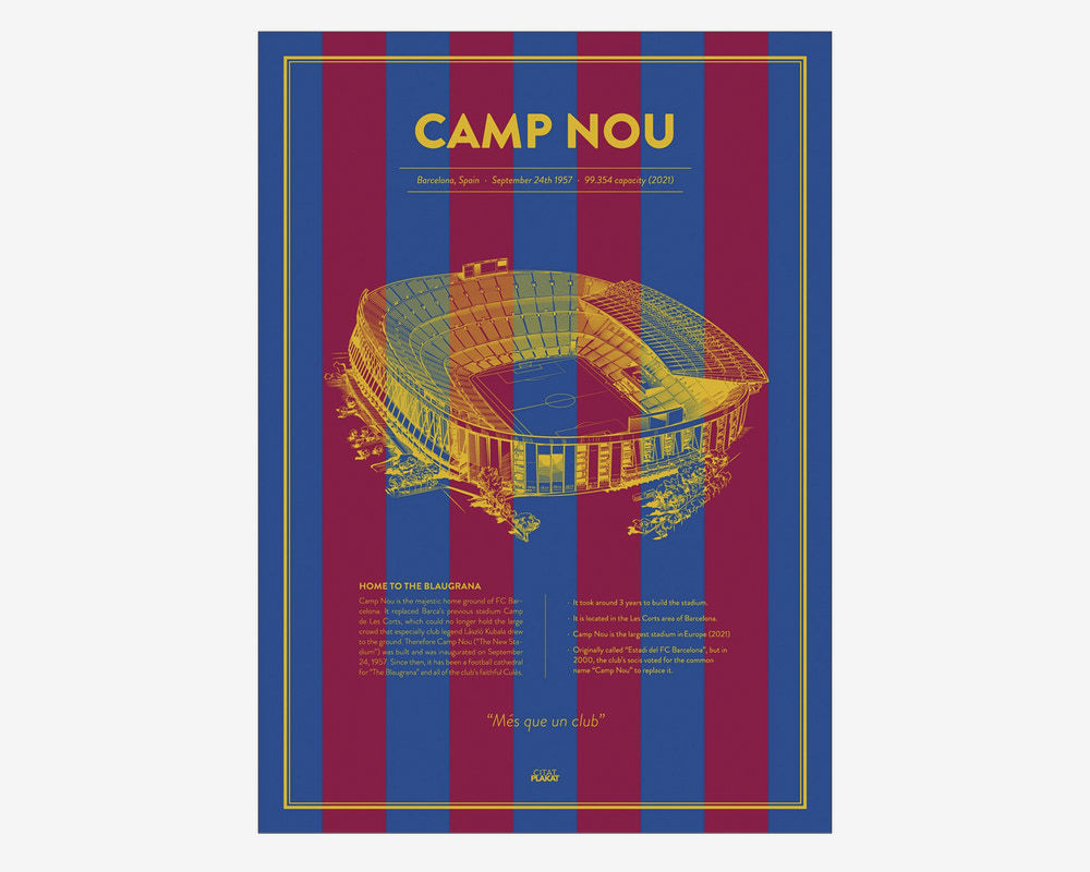 Plakat Camp Nou Barcelona 50x70 cm