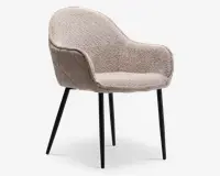 Spisebordsstol med armlæn i beige