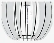 Pendel Cossano hvid/træ Ø.19 cm 