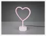 Bordlampe Hjerte Pink H.30,5 cm 