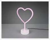 Bordlampe Hjerte Pink H.30,5 cm