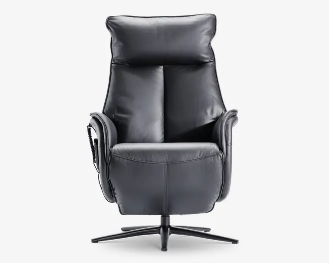 Drejestol m/indbygget skammel og 0-gravity