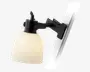 Væglampe Glow sort/opal klemme Ø.15 cm