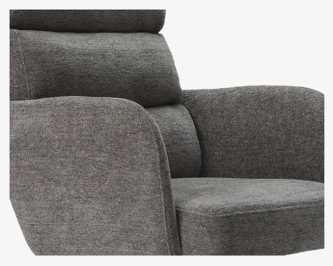 Spisebordstol med armlæn grå