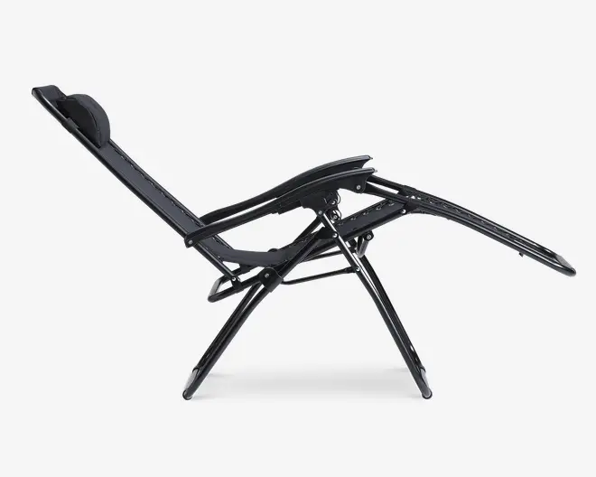 Havestol med nakkepude og fodstøtte