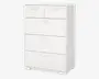 Kommode Sofia hvid med 5 skuffer