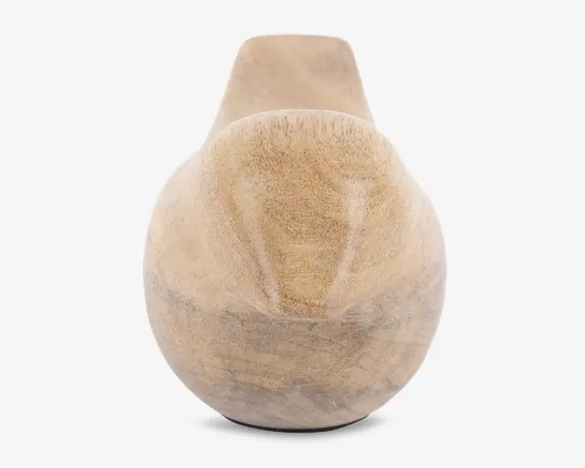 Figur fugl lys natur H.9,5 cm 