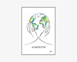 A3 Plakat Globetrotter Malet