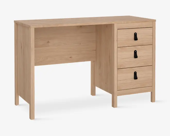 Skrivebord Madrid lys eg kunstfiner