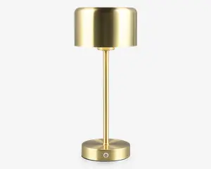 Bordlampe Jeff mat messing H.30 cm 