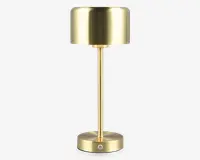 Bordlampe Jeff mat messing H.30 cm 