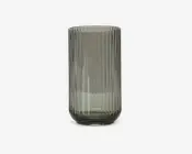 Lyngby vase glas røgfarvet H.20 cm 
