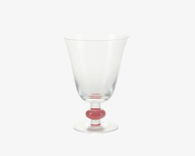 Vinglas Klar/Pink H.13,5 cm