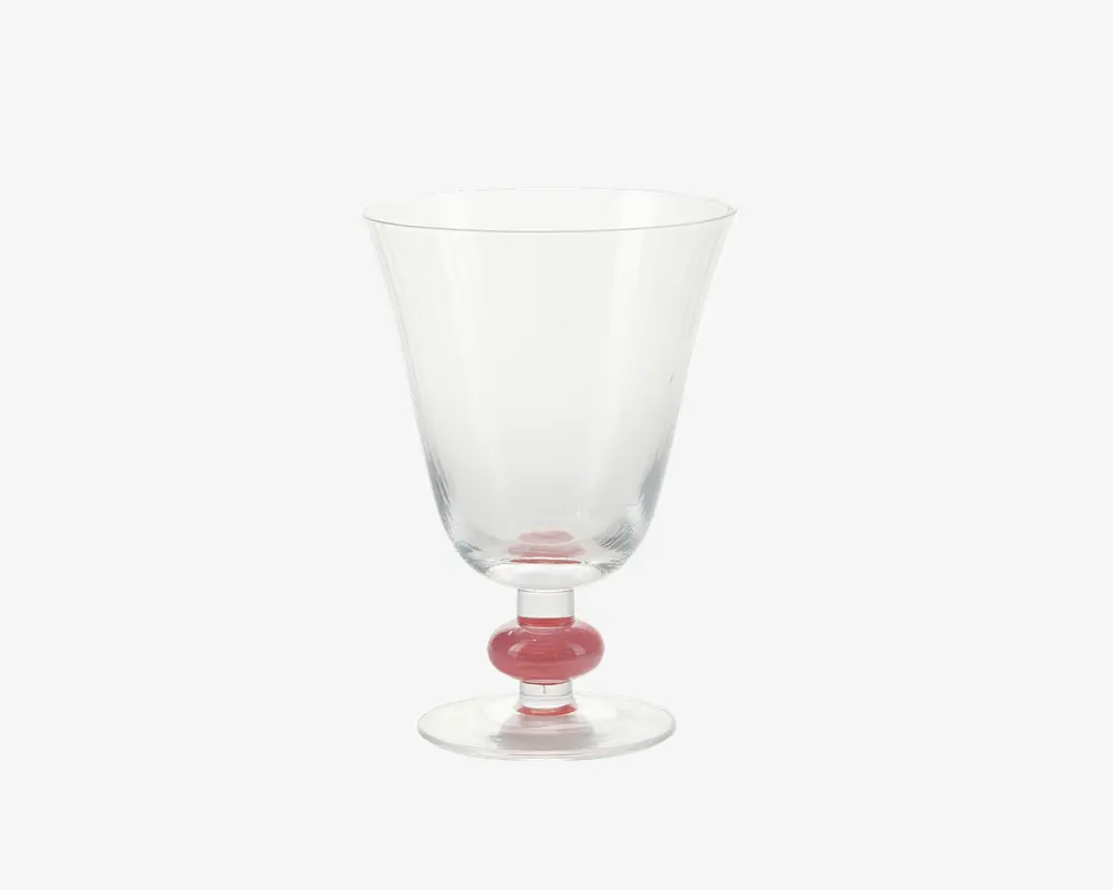 Vinglas Klar/Pink H.13,5 cm