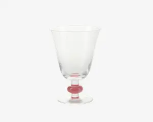 Vinglas Klar/Pink H.13,5 cm 