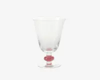 Vinglas Klar/Pink H.13,5 cm 