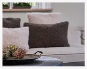 Pude plys brun 60x40 cm 