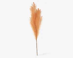 Stilk faux fjer orange H.115 cm 