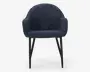 Spisebordsstol med armlæn i blå