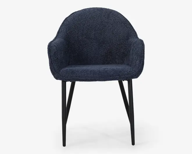 Spisebordsstol med armlæn i blå