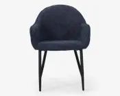 Spisebordsstol med armlæn i blå