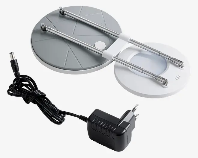 Bordlampe A5 grå H.31,5 cm 