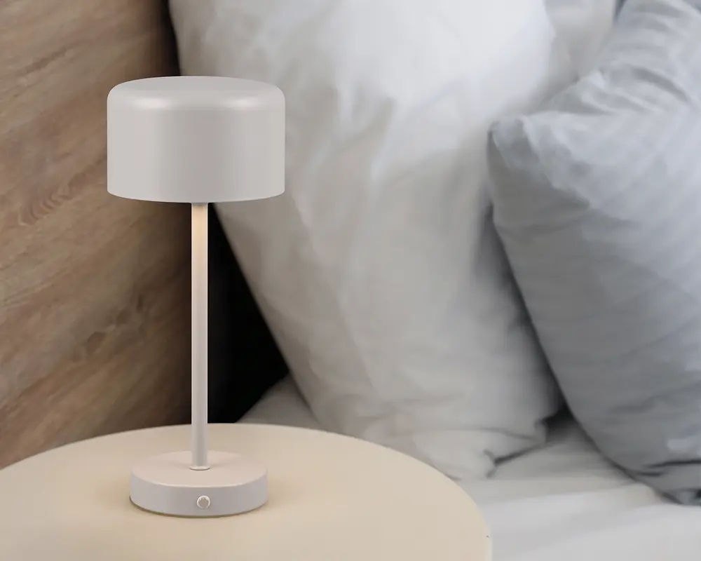 Bordlampe Jeff grå H.30 cm 