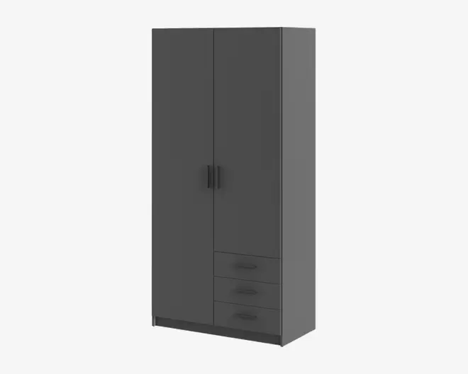 Garderobeskab Sprint m. 2 Låger og 3 Skuffer