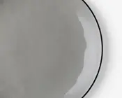 Mandala black rim tallerken grå Ø.22 cm